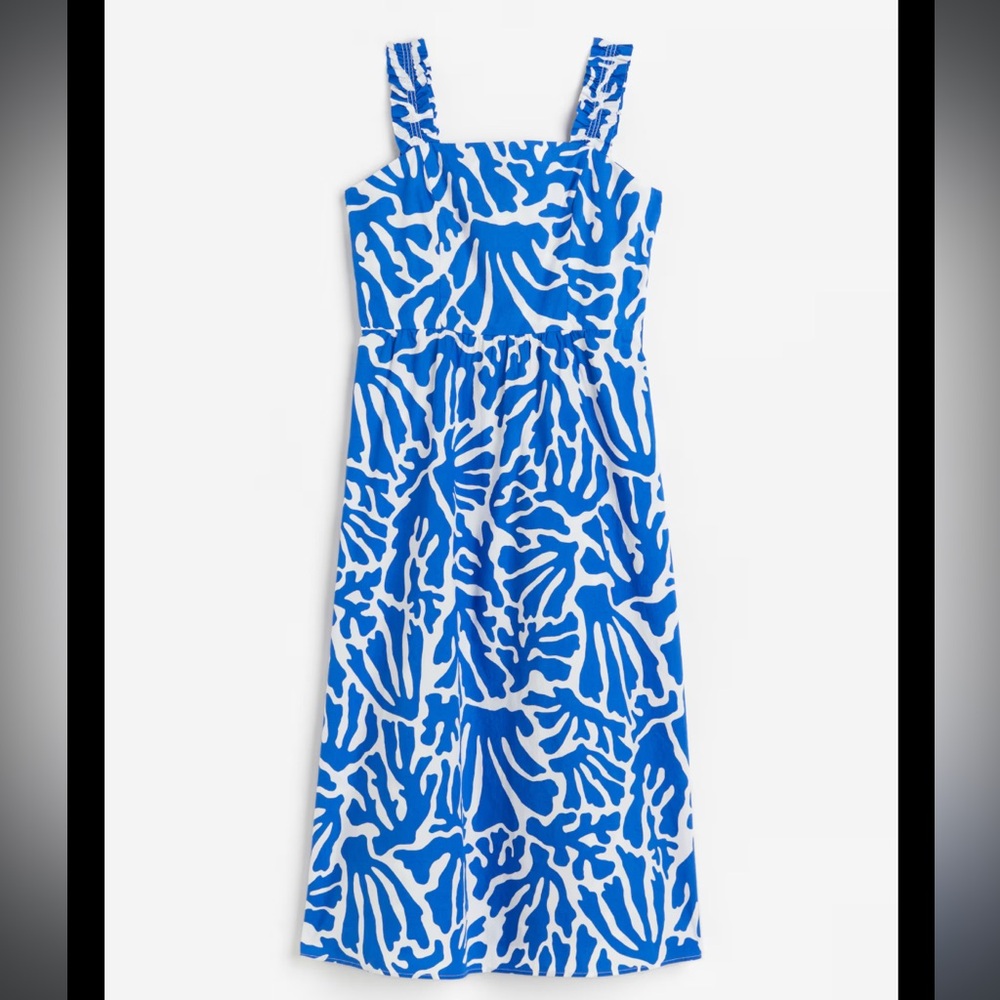 H&M Patterned Dress - Bright blue/patterned